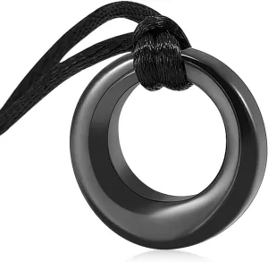 Hearbeingt Cremation Jewelry Urn Necklace for Ashes for Women Men, Circle of Life Eternity Memorial Pendant Ash Jewelry