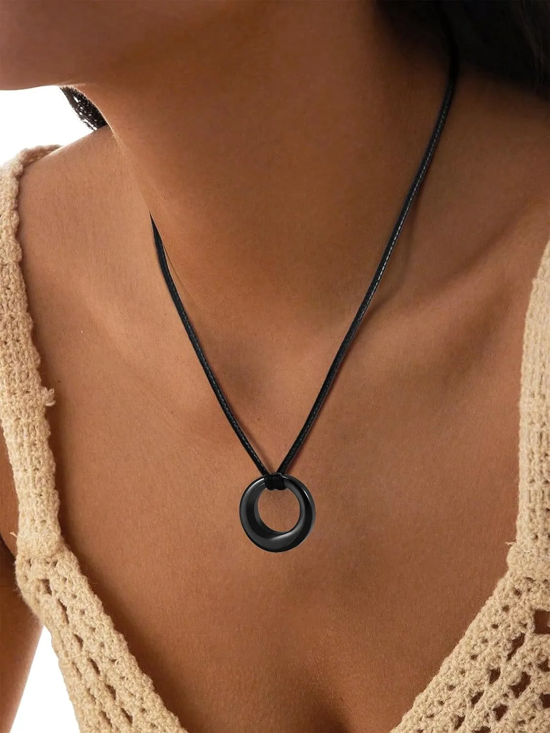 Hearbeingt Cremation Jewelry Urn Necklace for Ashes for Women Men, Circle of Life Eternity Memorial Pendant Ash Jewelry