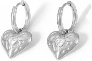 Heart Hoop Earring for Women Rhinestone Huggie Hoops Earrings Love Drop Dangle Earrings Hypoallergenic Ear Jewelry