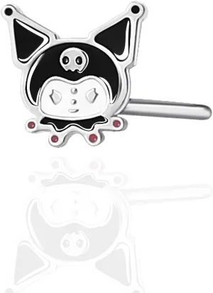Hello Kitty Kuromi Nose Rings 20g Stainless Steel L-Shape Kawaii Cute Nose Stud Officially Licensed Sanrio