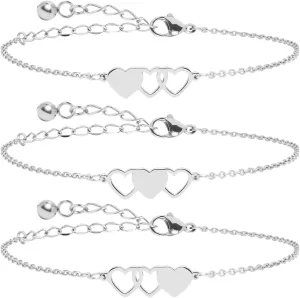 HOFOYA Sisters Best Friends Forever Matching BFF Necklace Set for 2 3 4,Mom Daughter Necklaces,Friendship Necklace,Christmas Birthday Gift for Women Teens BFF Sister.