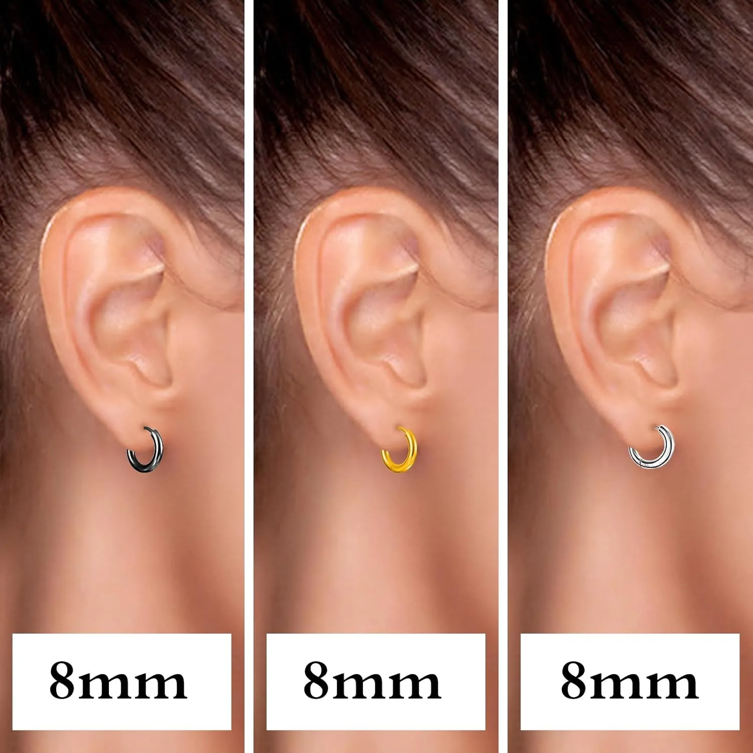 Hoop Earrings for Women 14K Gold Plated Chunky Hoop Earrings Set for Women Hypoallergenic Thick Men Huggie Hoop Earrings for Men Jewelry Gifts