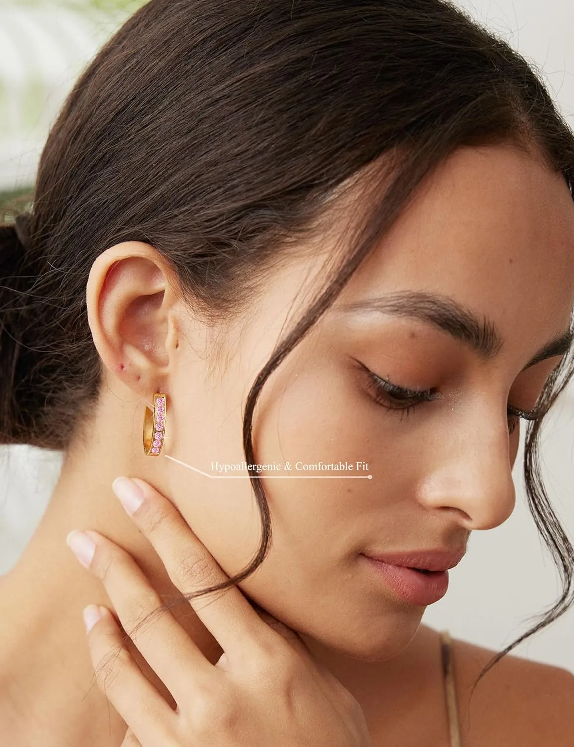 Hoop Earrings for Women & Men 316L Surgical Stainless Steel Huggie Earrings with Sparkling Cubic Zirconia Huggie Hoop Earrings - Hypoallergenic CZ Earrings,Trendy Tiny Hoops for Cartilage & Lobe.