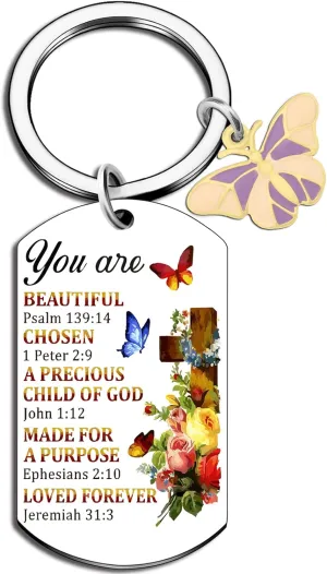 Ikacvb Key Chains Women Cute Inspirational Quote Keychains For Women Teen Girls Daughter Sister Unique Christian Bible Spiritual Gifts For Birthday Baptism Christmas