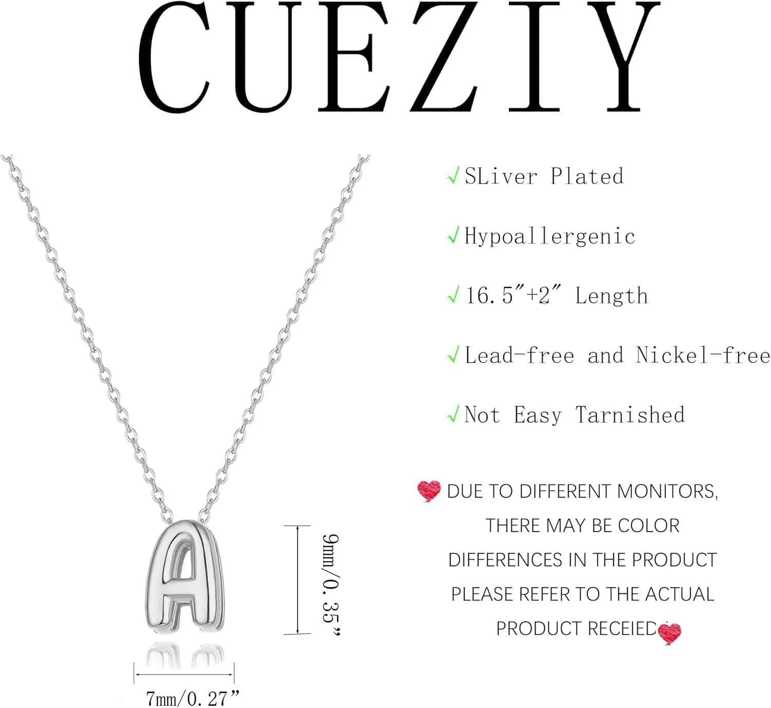 Initial Necklaces for Women Bubble Gold Silver Letter Necklace Dainty Personalized Charm Pendant Name Necklace Cute Non Tarnish Fashion Accessories Teen Gift Trendy Stuff Jewelry Gifts