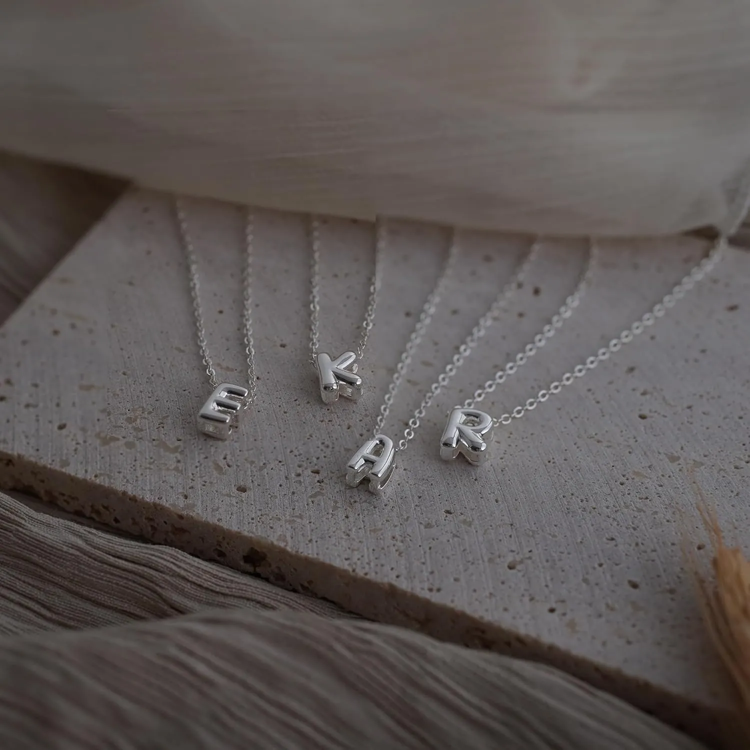 Initial Necklaces for Women Bubble Gold Silver Letter Necklace Dainty Personalized Charm Pendant Name Necklace Cute Non Tarnish Fashion Accessories Teen Gift Trendy Stuff Jewelry Gifts