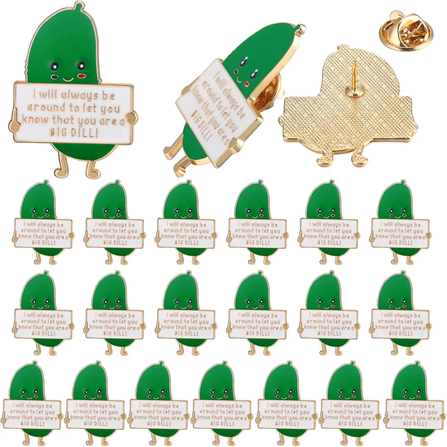 Inspirational Pickle Enamel Pins Motivational Alloy Pin Gift for Nutrition Dietitian Employee Coworker