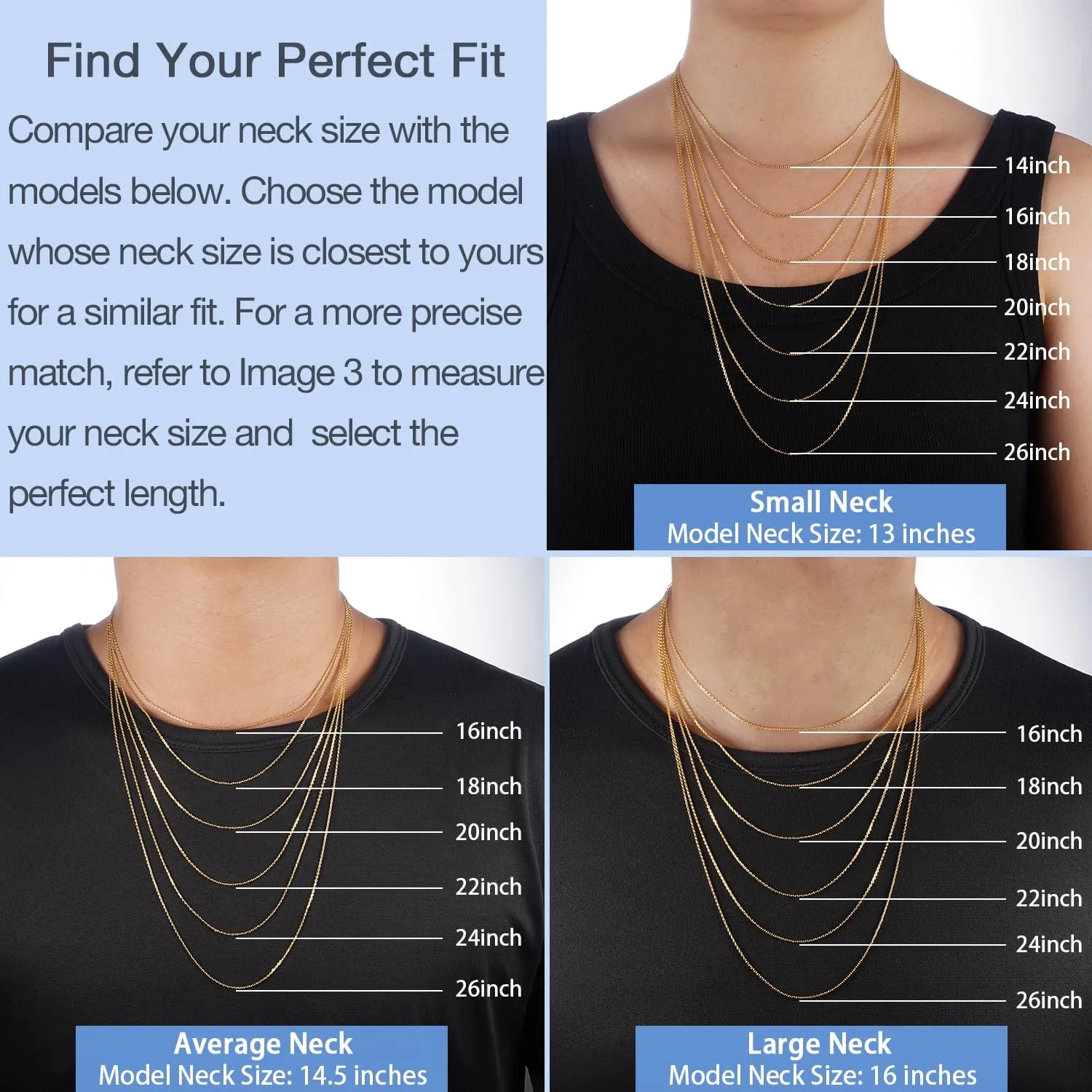Jewlpire Solid 18k Gold Over 925 Sterling Silver Chain Necklace for Women, 1.2mm Cable Chain Necklace Thin & Dainty & Sturdy Women's Chain Necklaces 14/16/17/18/20/22/24 Inch