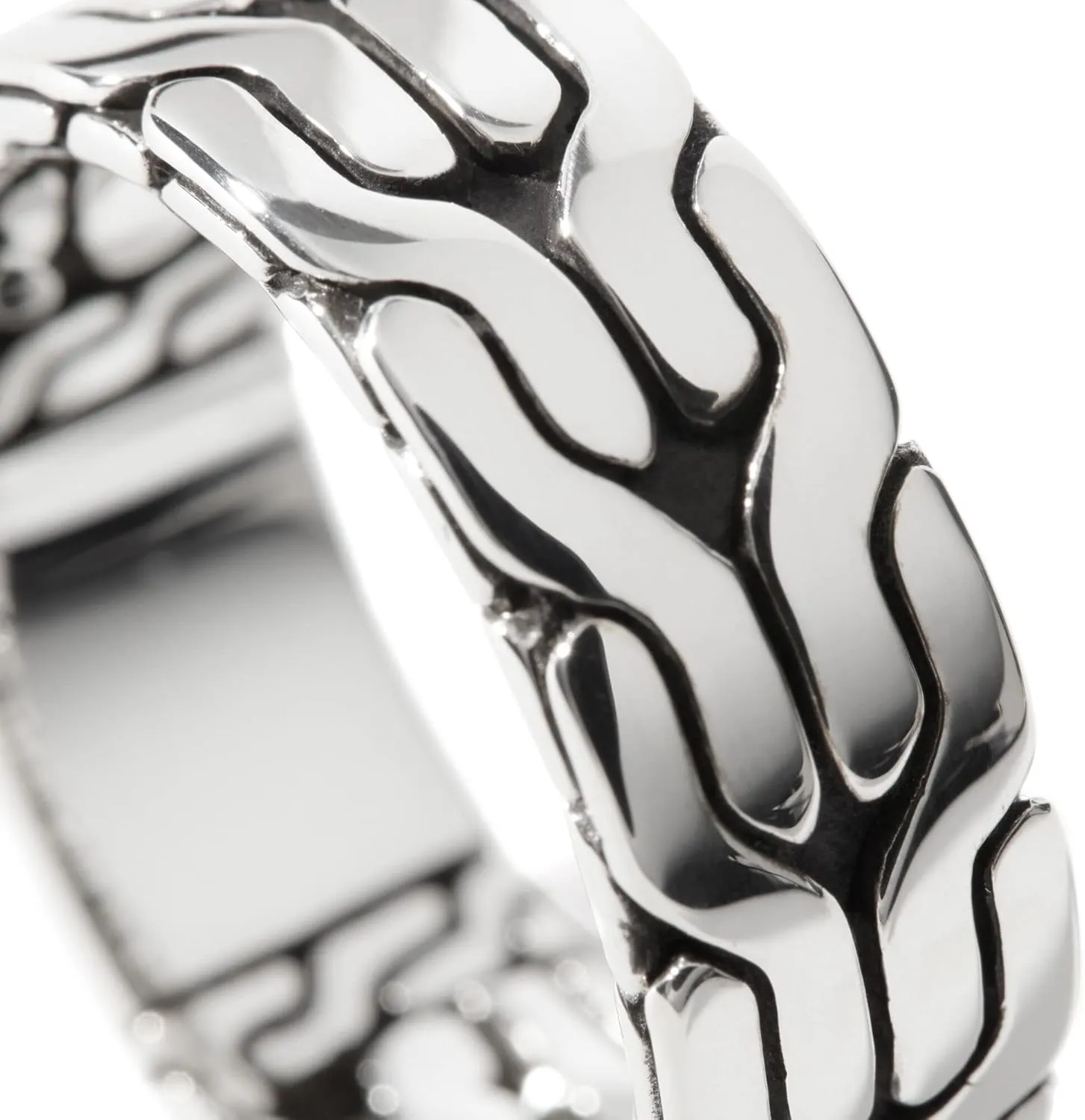 John Hardy Classic Chain Collection Men's Band Ring, 8MM 925-Sterling Silver Ring