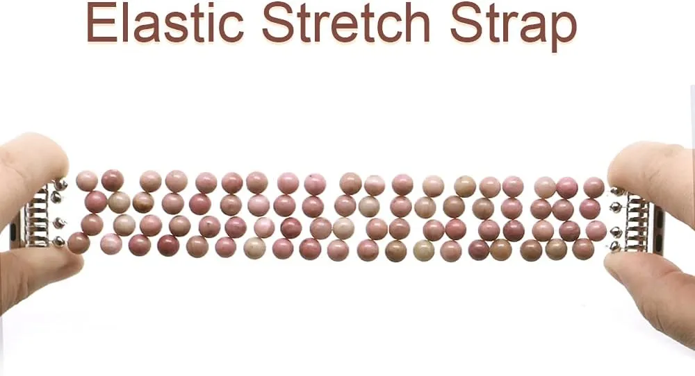 KAI Top Beaded Bracelet Compatible with iWatch Band 38mm 40mm 41mm 42mm 44mm 45mm 46mm 49mm Women, Stone Beaded Elastic Stretch Replacement Strap for Apple Watch Ultra SE Series 10 9 8 7 6 5 4 3 2 1