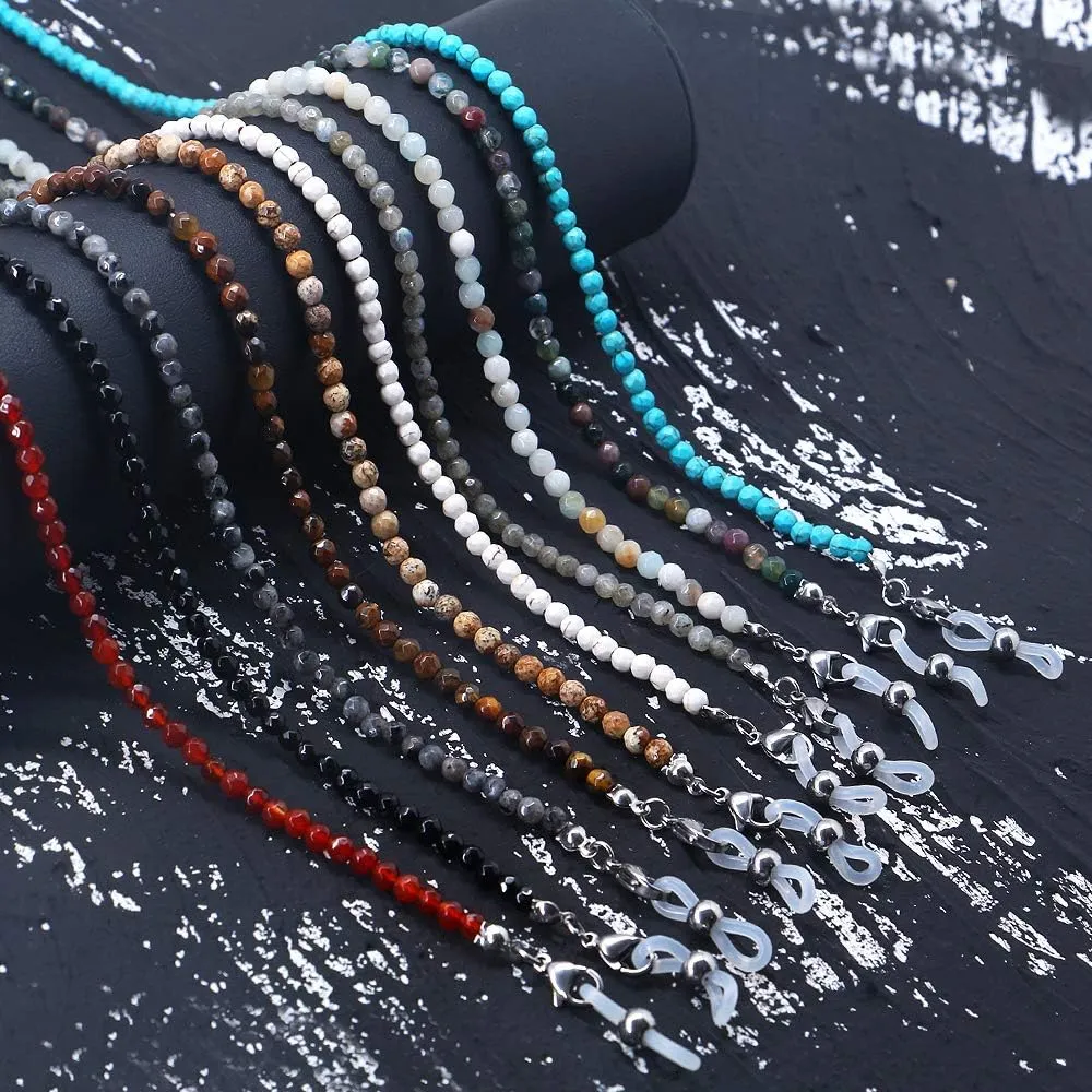 KAI Top Eyeglasses Fashion Beaded Face Mask Holder Lanyard for Women