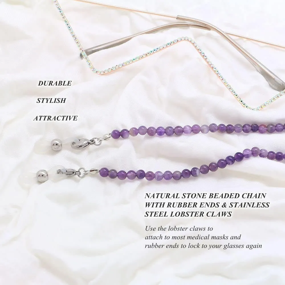 KAI Top Eyeglasses Fashion Beaded Face Mask Holder Lanyard for Women