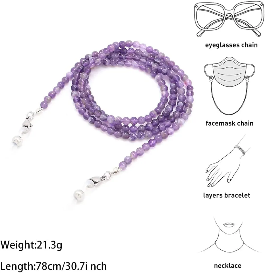 KAI Top Eyeglasses Fashion Beaded Face Mask Holder Lanyard for Women