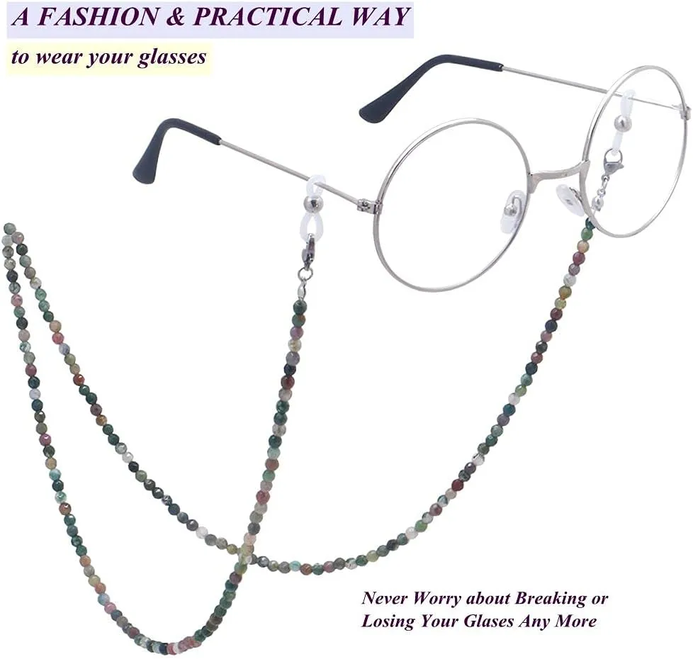 KAI Top Eyeglasses Fashion Beaded Face Mask Holder Lanyard for Women