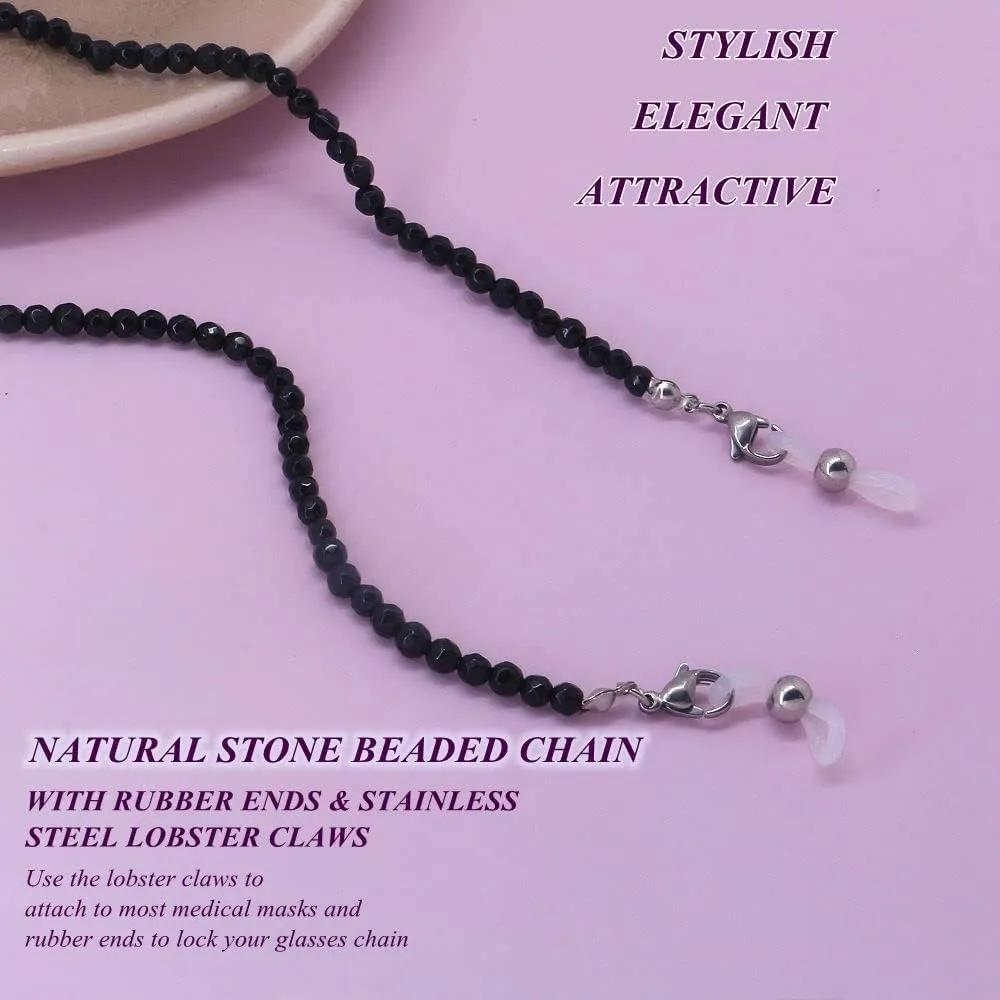KAI Top Eyeglasses Fashion Beaded Face Mask Holder Lanyard for Women