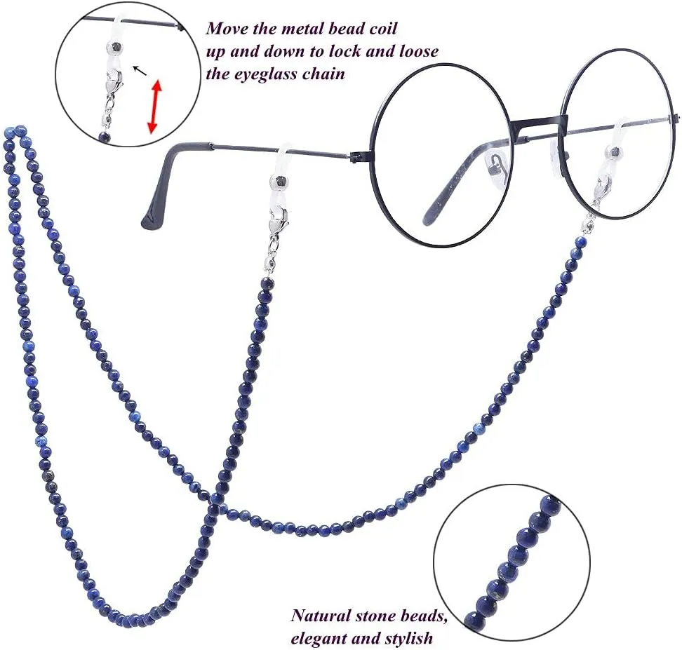 KAI Top Eyeglasses Fashion Beaded Face Mask Holder Lanyard for Women