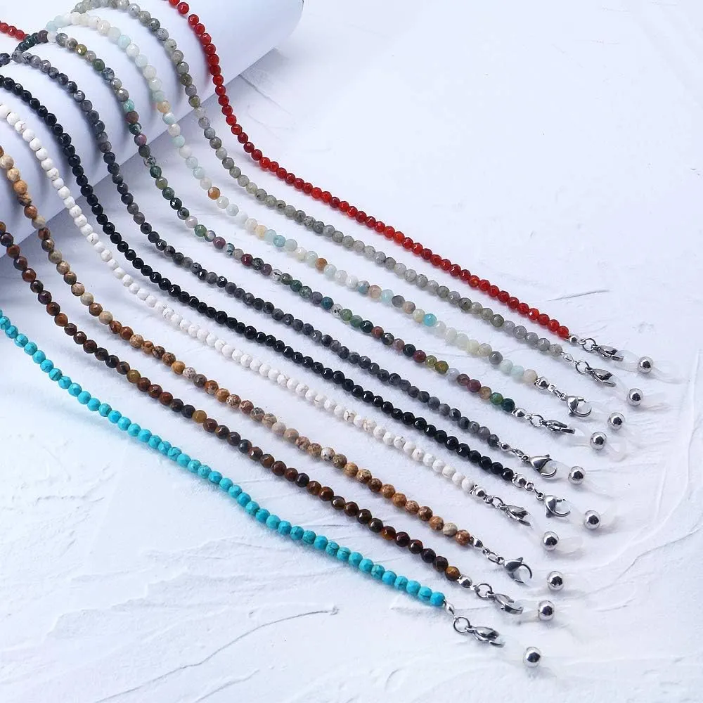 KAI Top Eyeglasses Fashion Beaded Face Mask Holder Lanyard for Women