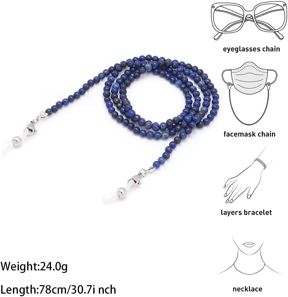 KAI Top Eyeglasses Fashion Beaded Face Mask Holder Lanyard for Women
