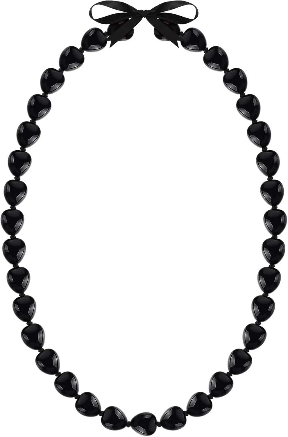 Karenhi Graduation Kukui Nut Lei Necklace 47 Inch Class of 2025 Kukui Lei Chunky Hawaiian Necklace 2025 Graduation Gift Luau Party Accessories for Adults Women Men