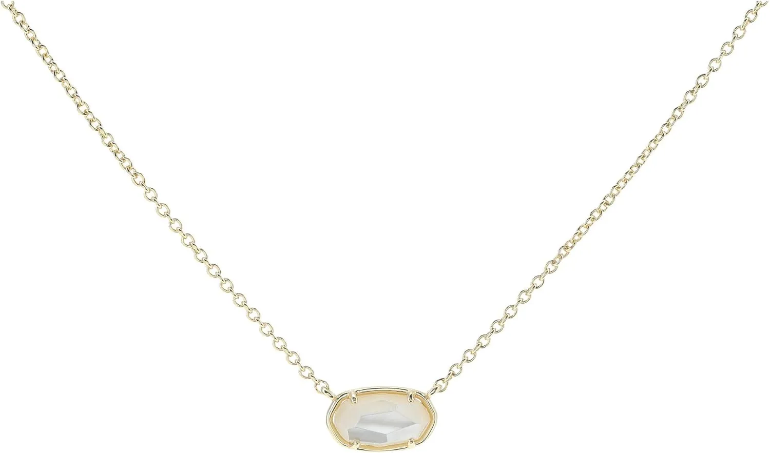 Kendra Scott Grayson Stone Pendant Necklace  Brass Construction  14K Gold Plating  Lobster Clasp