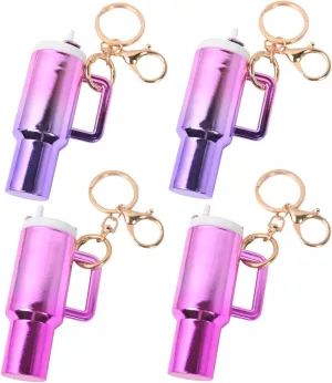 Keychain Charms,4PCS Gradient Fashion Mini Tumbler Keychain,Stanley Cup Key Chain,Women Girls Bulk Gifts Party Favors