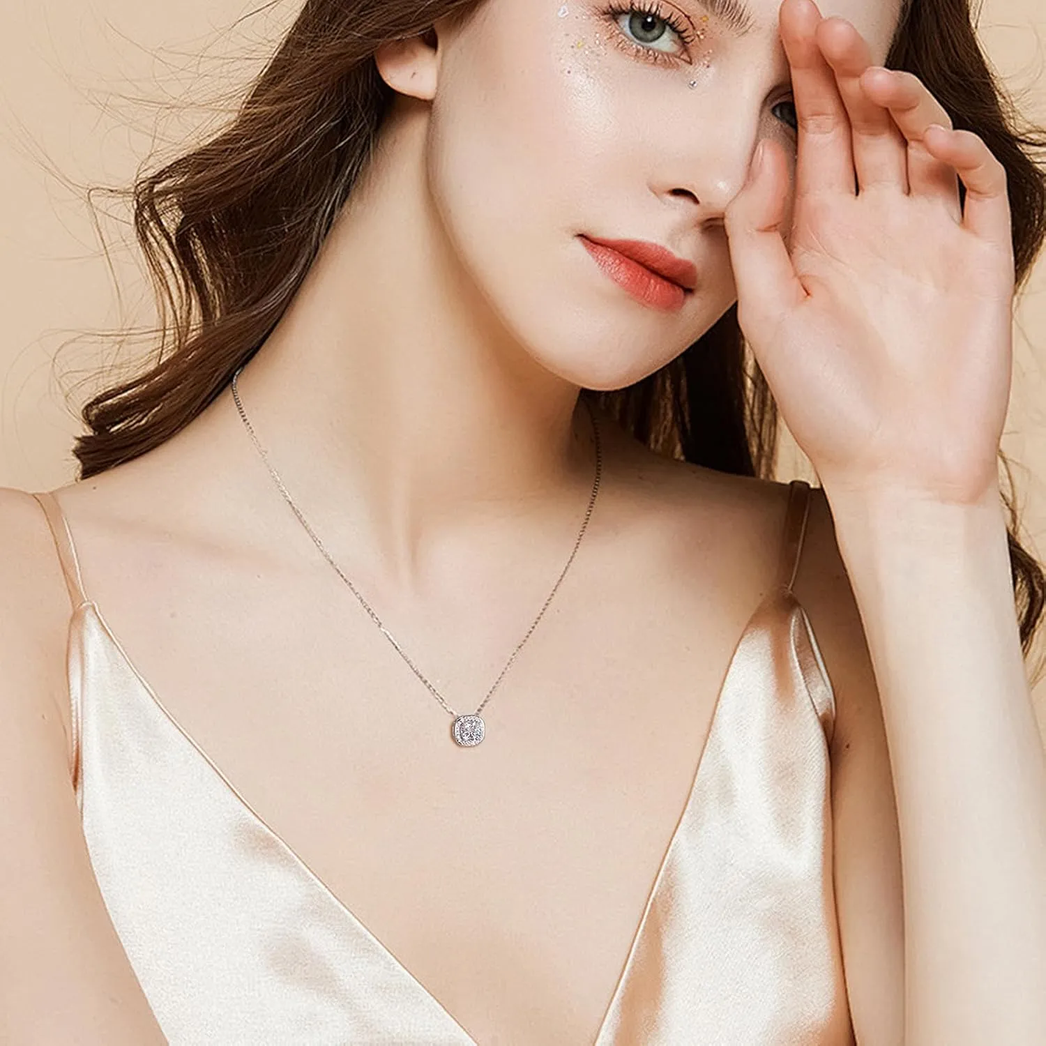 KOMI Gold Cross Pendant Necklace for Woman Safety Needle Necklace Heart Shaped Necklace and Letter Necklace As Gifts for Wife Daughter and Friend