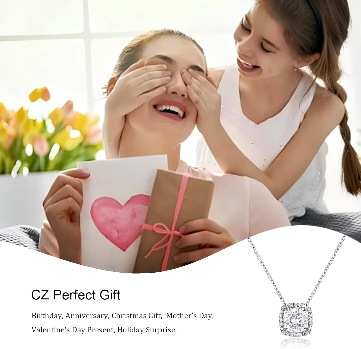 KOMI Gold Cross Pendant Necklace for Woman Safety Needle Necklace Heart Shaped Necklace and Letter Necklace As Gifts for Wife Daughter and Friend