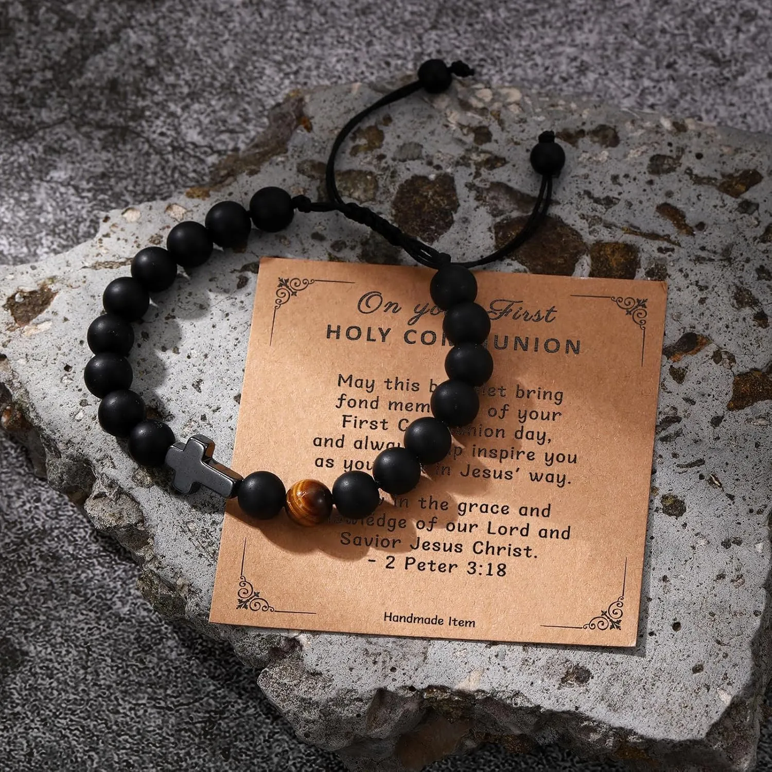 Korotho First Communion Confirmation Baptism Gifts for Girls Boys, Cross Bracelets for Her Him Christian Religious Gift Christening Communion Jewelry Favor for Goddaughter Daughter Son