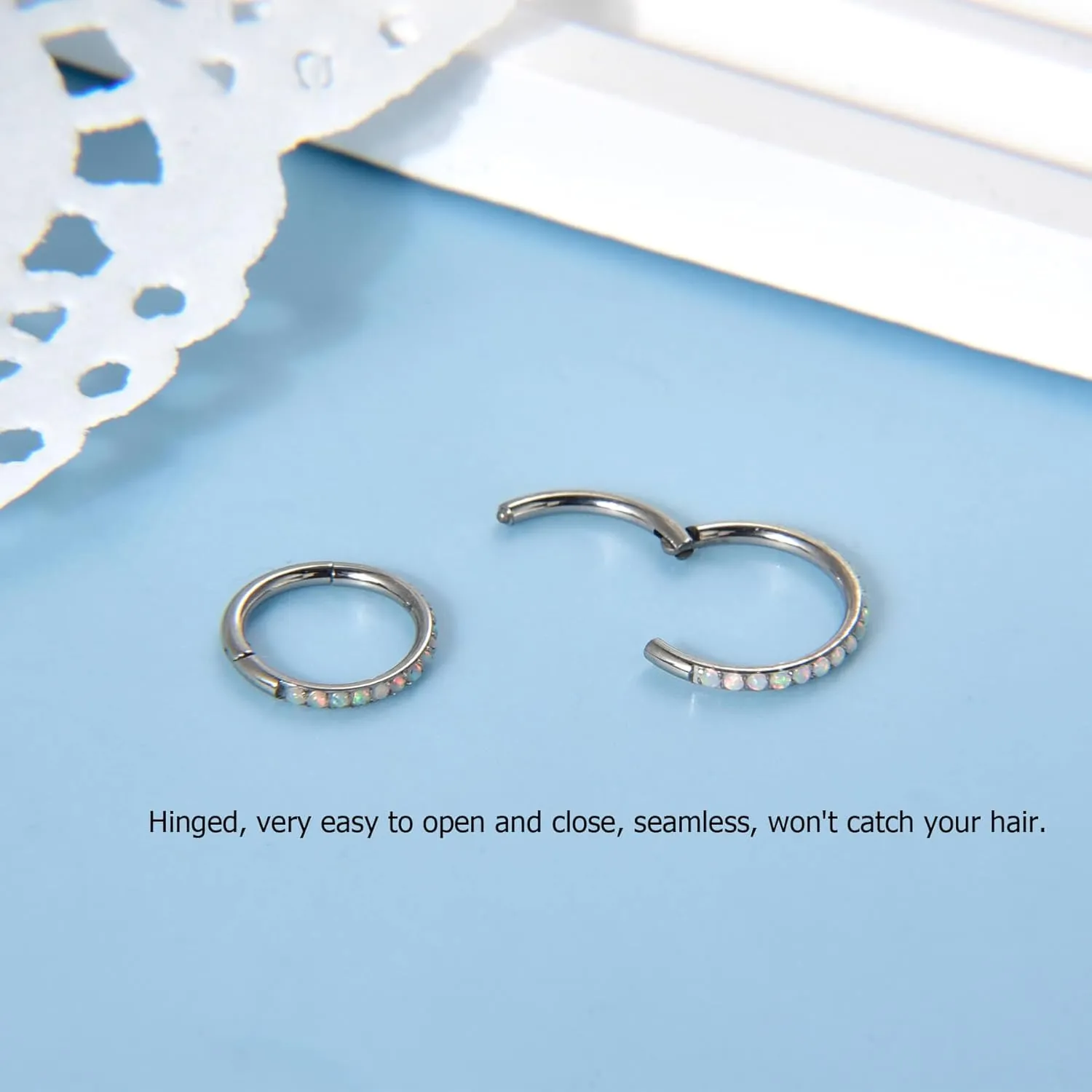 Lantine Septum Rings G23 Titanium Conch Cartilage Tragus Daith Helix Piercing Jewelry 16g Nose Ring Hoop