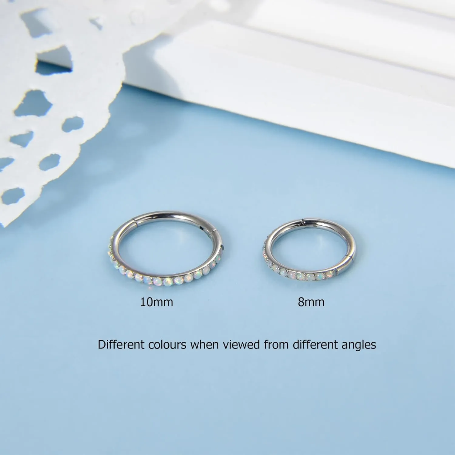 Lantine Septum Rings G23 Titanium Conch Cartilage Tragus Daith Helix Piercing Jewelry 16g Nose Ring Hoop