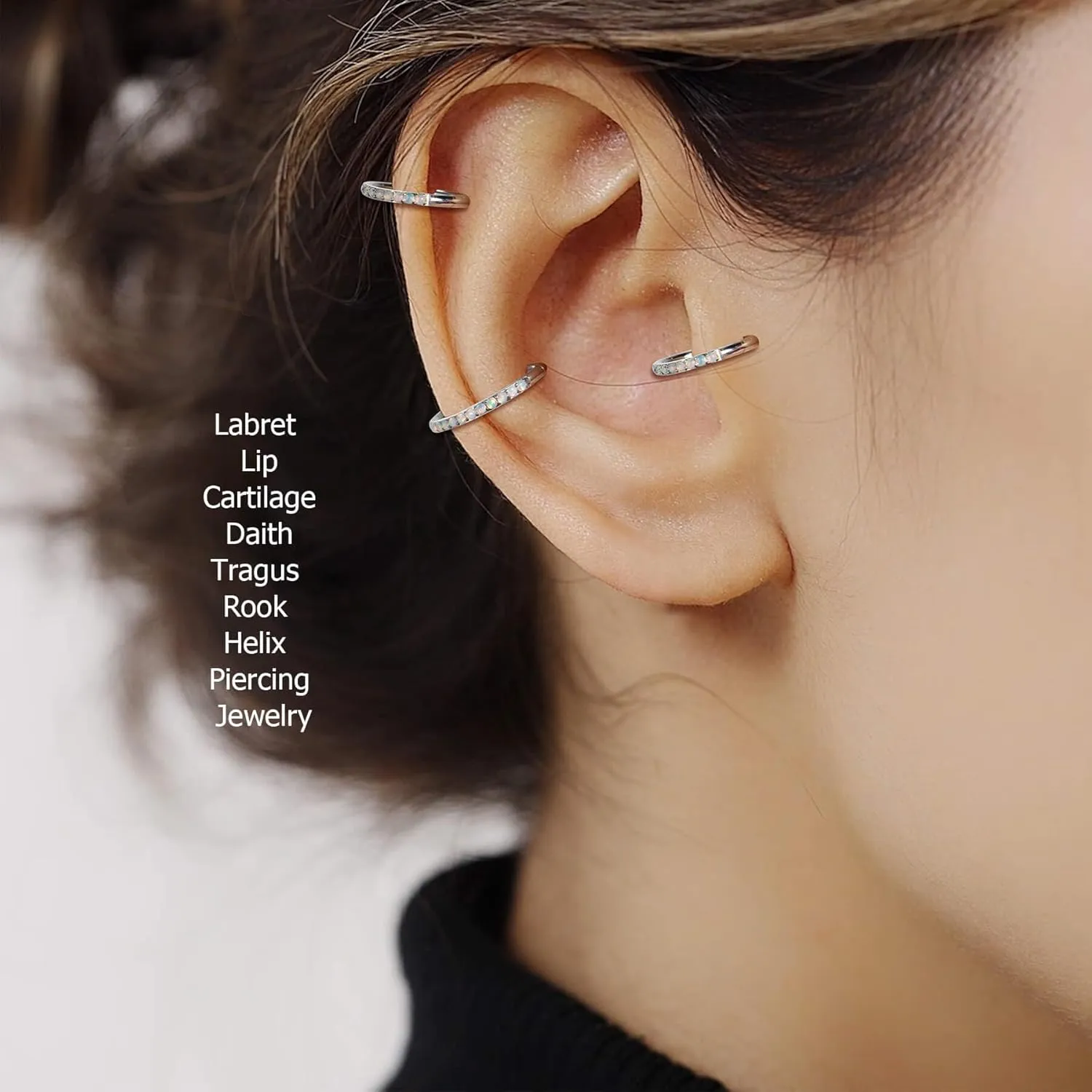 Lantine Septum Rings G23 Titanium Conch Cartilage Tragus Daith Helix Piercing Jewelry 16g Nose Ring Hoop