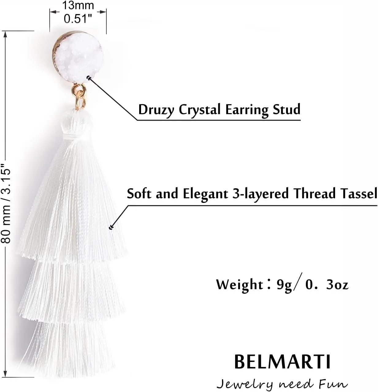 Layered Tassel Bohemian Dangle Earrings, Acrylic Rose Petal Drop Earrings Holiday Festive Costume Earrings Gift for Women