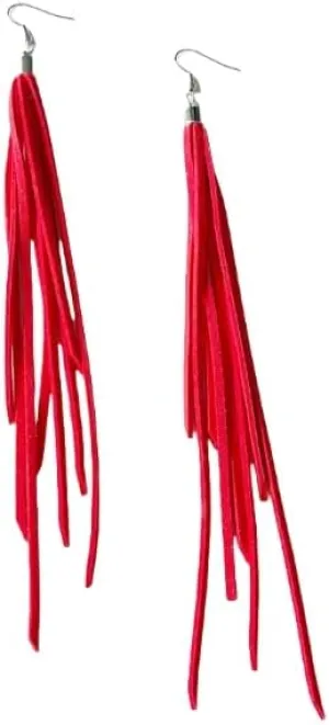 Leather Fringe Earrings Bohemian Fringe Vintage Earrings Boho Long Fringe Earrings Western Women's Jewelry