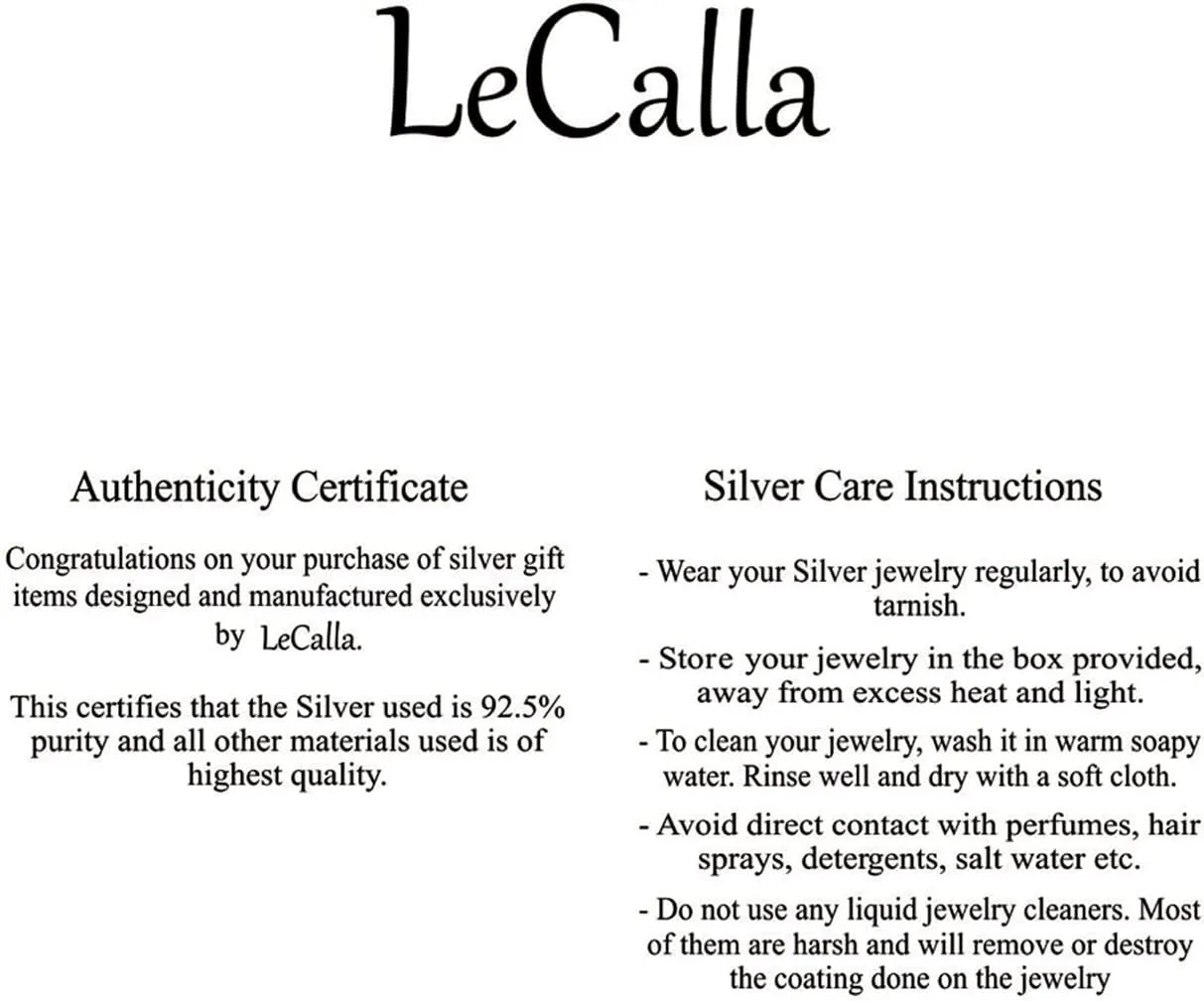 LeCalla Sterling Silver Solid Italian Paperclip Chain Bracelet | Diamond-Cut Women's Bracelet
