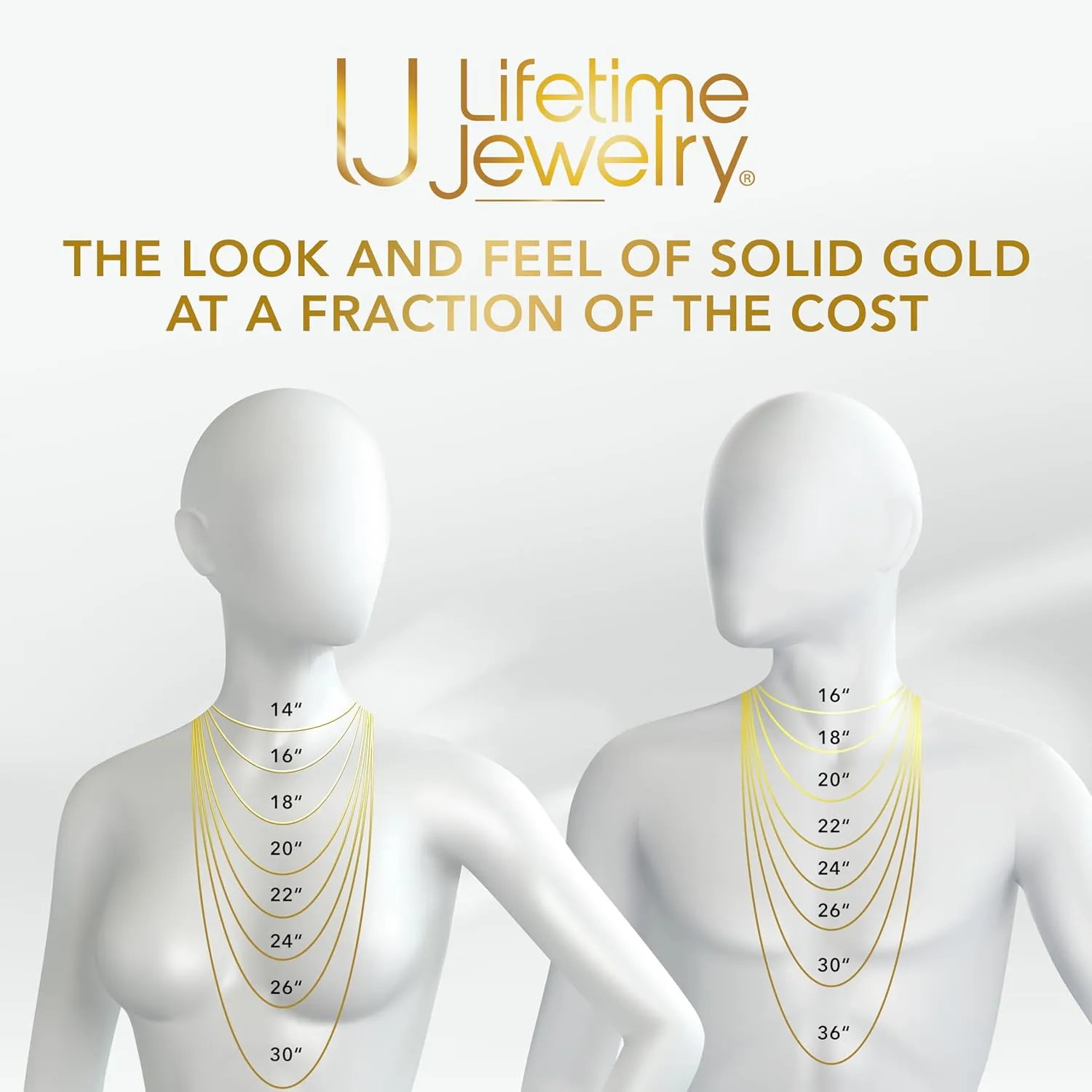 LIFETIME JEWELRY 1.4mm Box Chain Necklace for Women and Men 24k Real Gold Plated