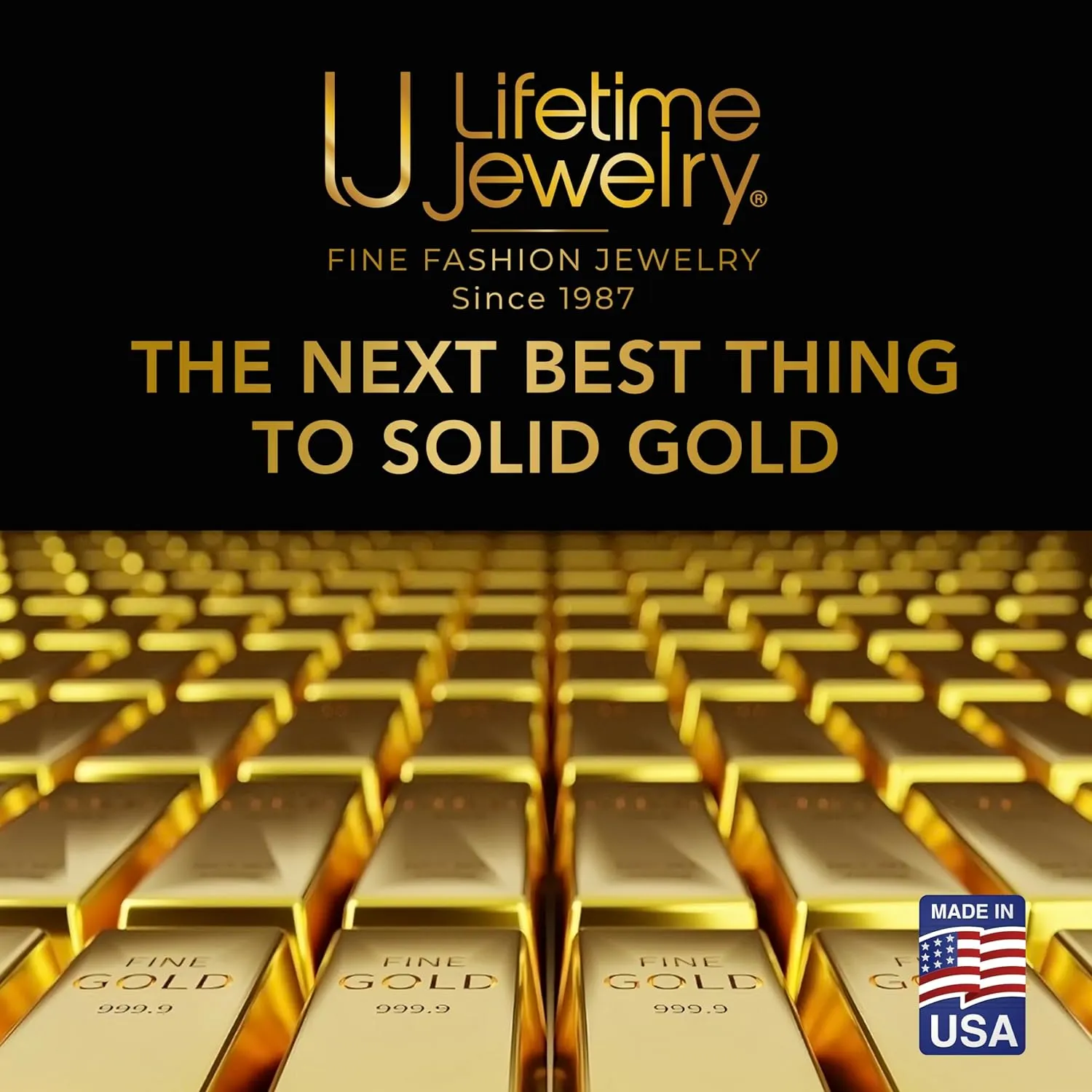 LIFETIME JEWELRY 6mm Rope Chain Necklace for Women and Men 24k Real Gold Plated