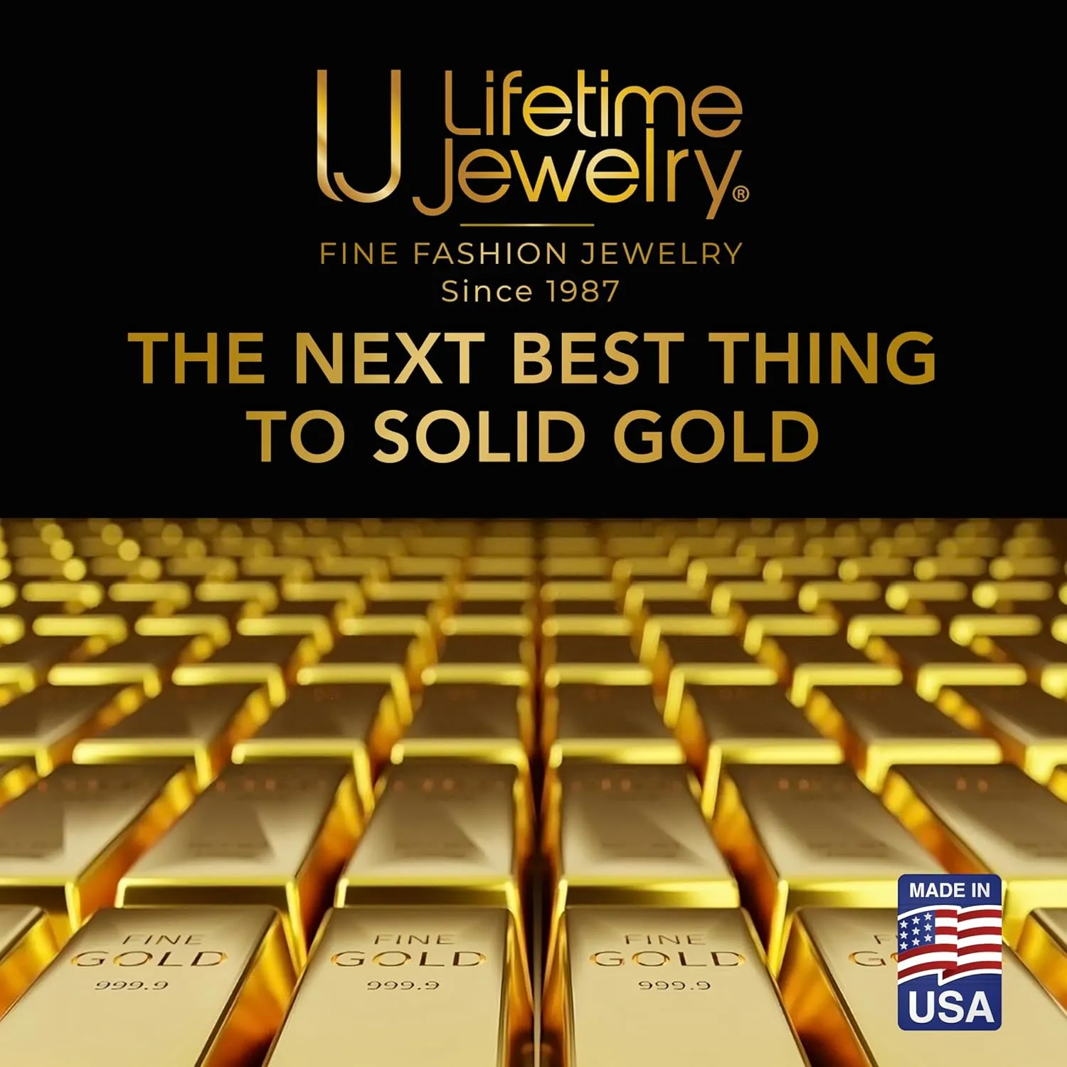 LIFETIME JEWELRY 6mm Rope Chain Necklace for Women and Men 24k Real Gold Plated