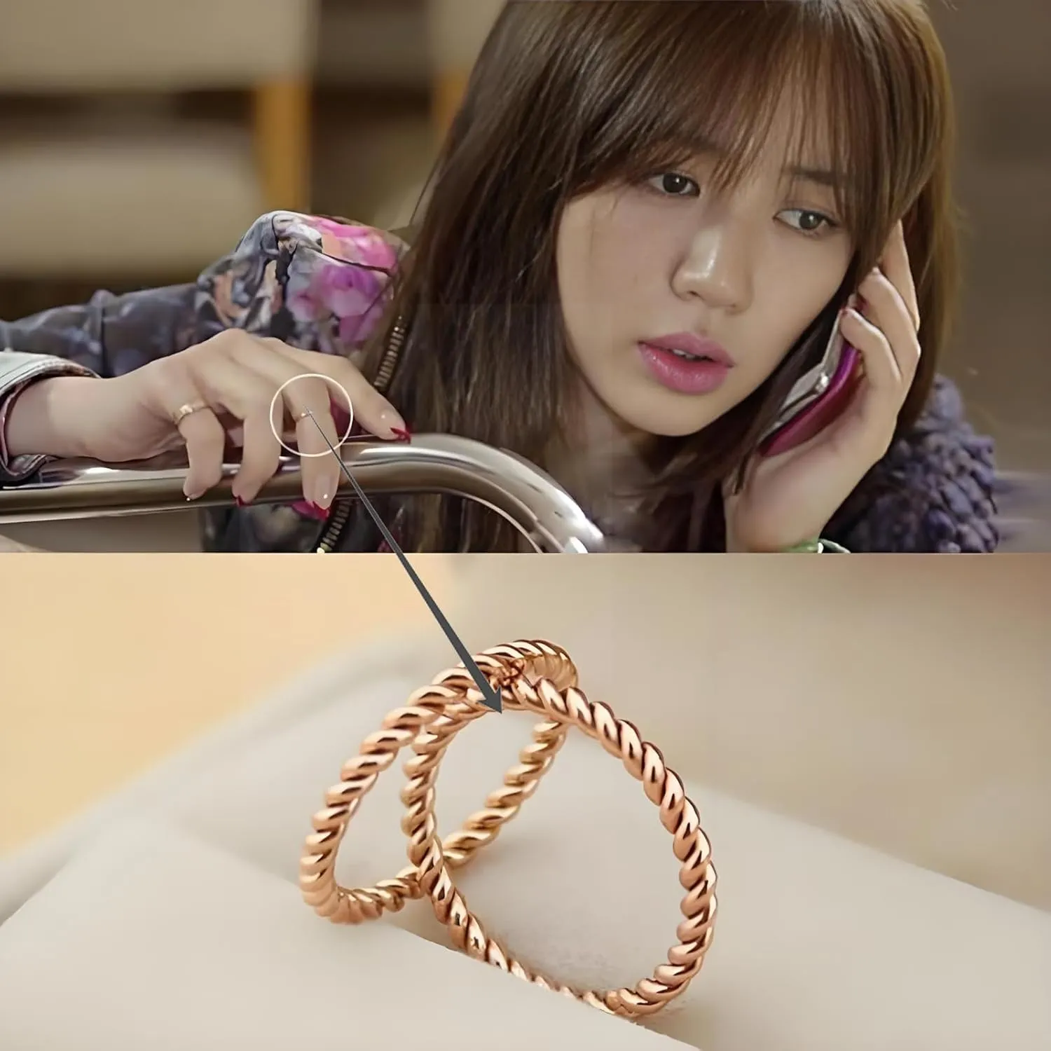 LIU JUN Copper Tensor Ring For Women, Pure Copper Tensor Solid Twisted Handmade Health Rings Set For Women Men Fashion Energy Jewelry Gifts