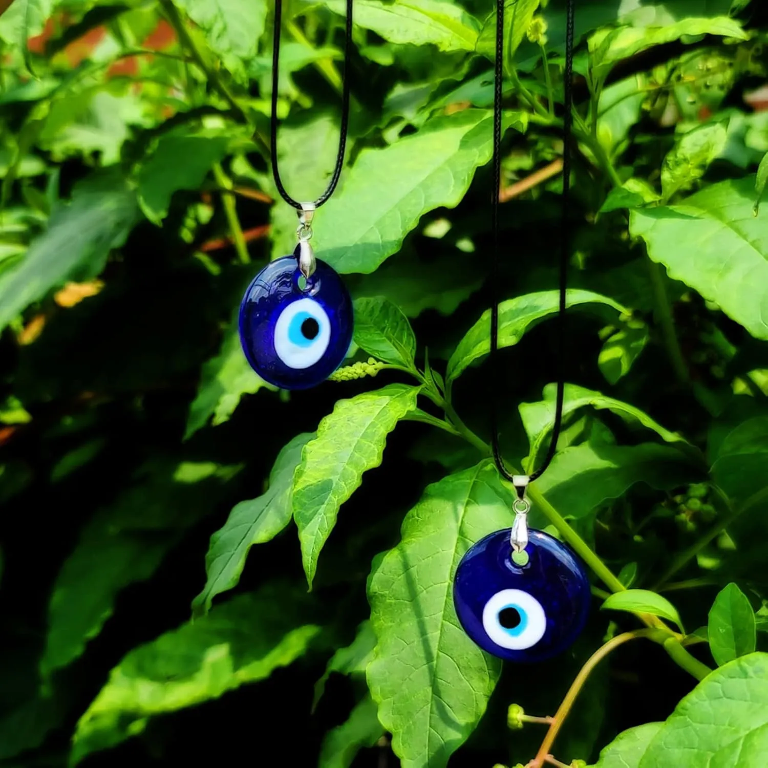 Long tiantian Evil Eye Necklace for Women Men Protection Necklaces Leather Rope Glass Evil Eye Pendant Neckaces Inspirational Jewelry for Women Trendy Lucky Amulet Necklace Gifts for Friends