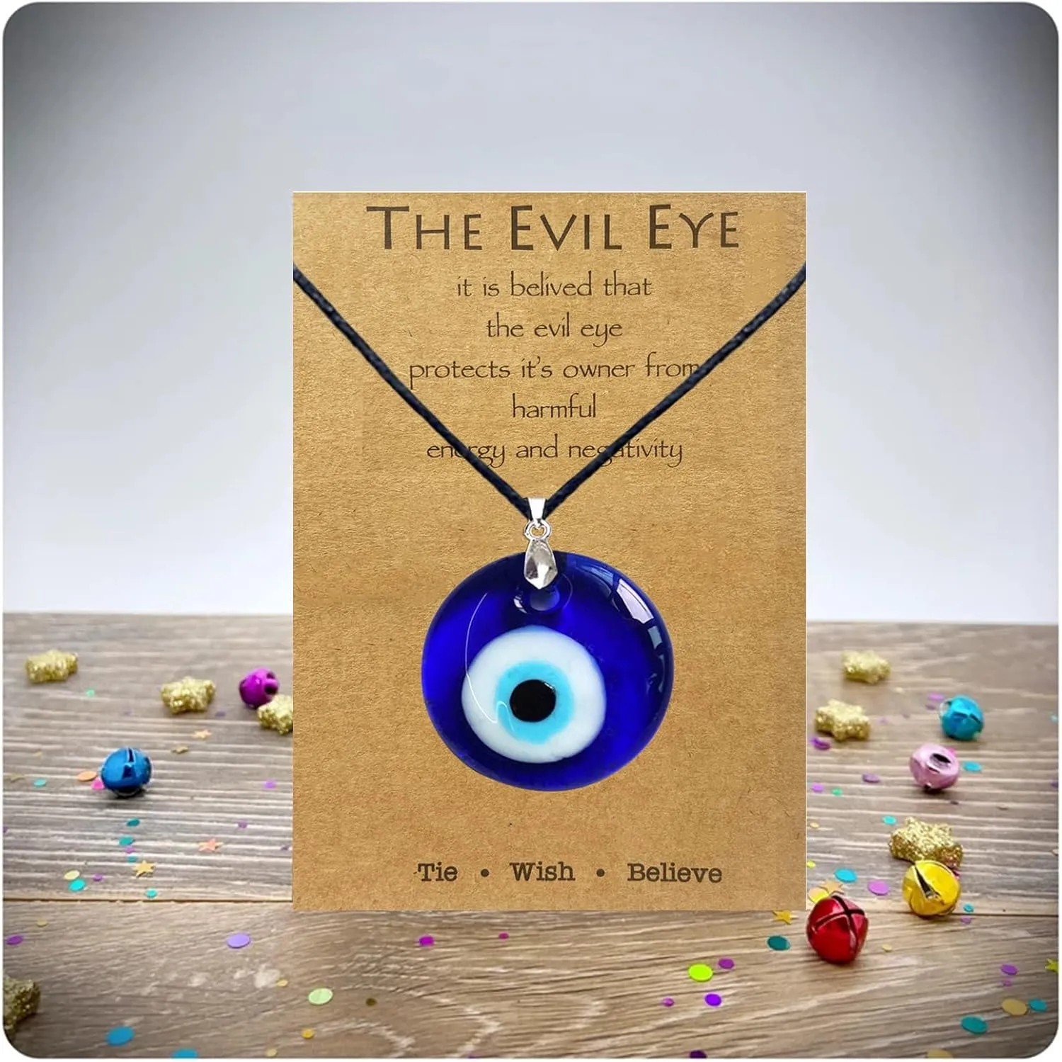 Long tiantian Evil Eye Necklace for Women Men Protection Necklaces Leather Rope Glass Evil Eye Pendant Neckaces Inspirational Jewelry for Women Trendy Lucky Amulet Necklace Gifts for Friends