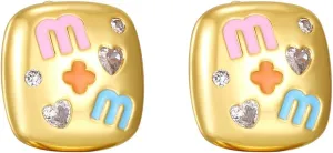 Luxurious 18K Gold Stud Earrings - Hypoallergenic, Ideal for Women | beautiful Gift for Fashionistas | Elegantly Complements Any Occasion