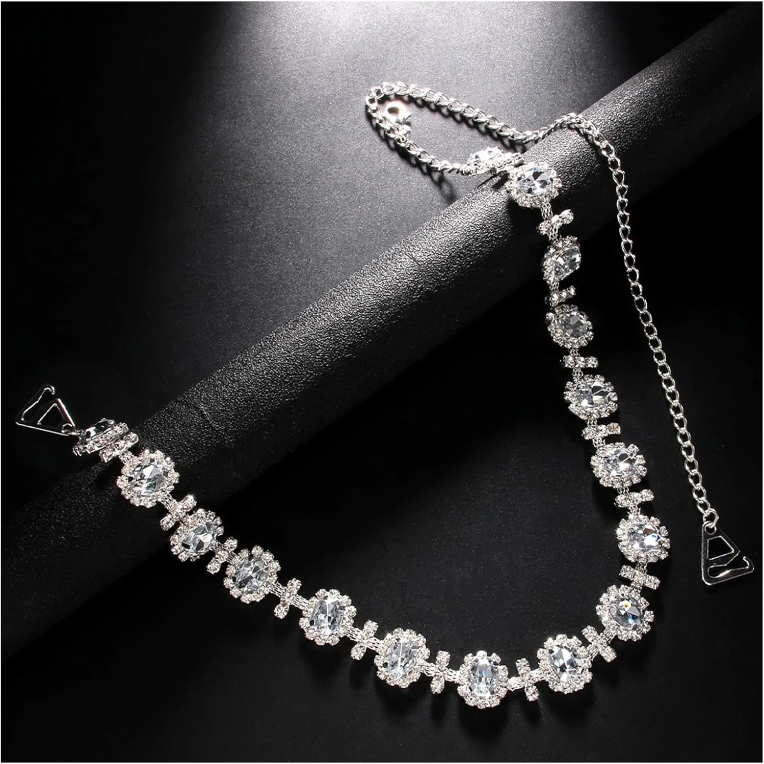 Luxury Rhinestone Lingerie Straps Jewelry - Sexy Crystal Shoulder Strap Chain for Festival, Rave, Underwear, Bridal Wedding Dress, Bra - Women's Accessory