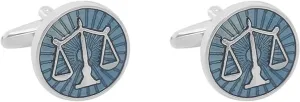 Man Cufflinks, L Cufflinks for Men Balance Scales Silver Alloy Men Birthday Gift