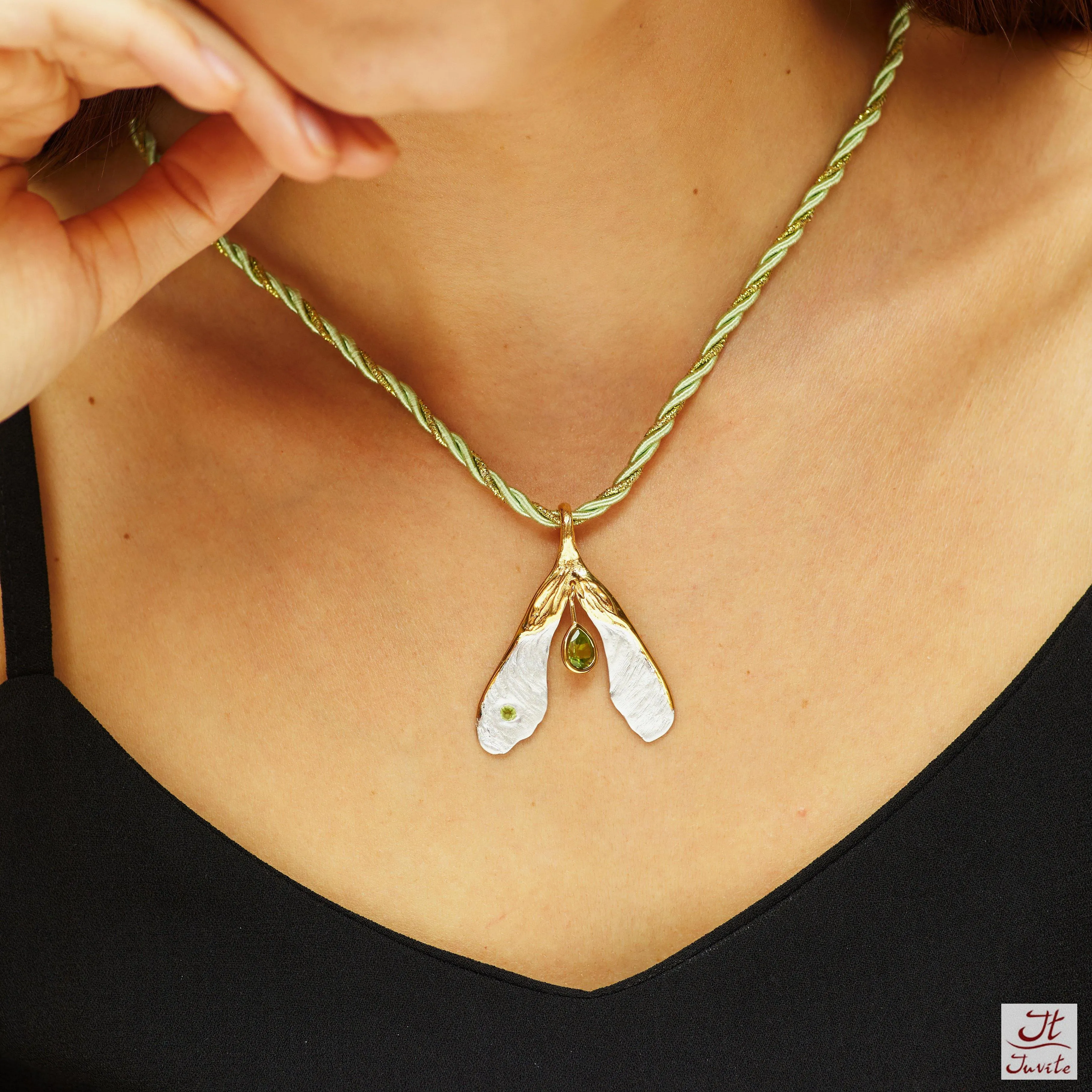 Maple Seed Sterling Silver Pendant