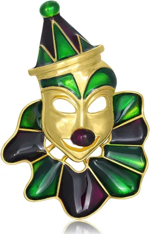 Mardi Gras Brooch Pins for Women Girls,Carnival Theme Mask Hat Crown Brooches Crystal Enamel Lapel Pins Vintage Mardi Gras Brooch Pin for Holiday Mardi Gras Jewelry Gifts