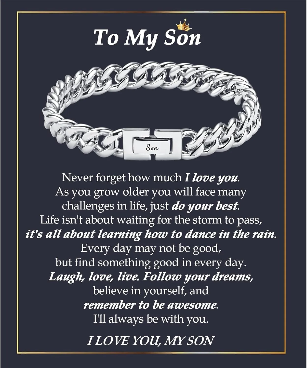 Mens Cuban Chain Bracelets Gifts for Dad Son Husband Christmas Stocking Stuffers Birthday Gifts, Stainless Steel Curb Link Bracelet Mens Jewelry Bracelet Gifts Anniversary Fathers Day