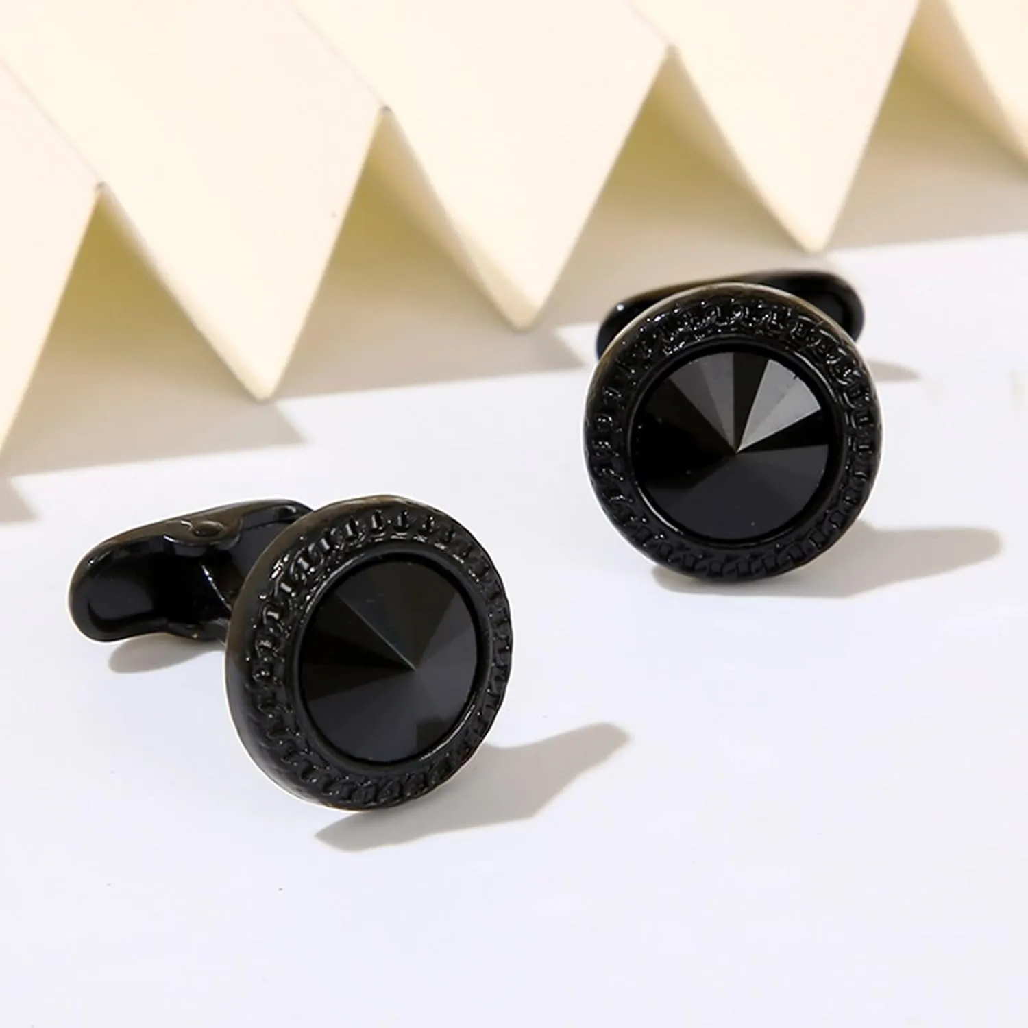 Men's Cuff Links Set, Cuff Links Tuxedo Round Cubic Zirconia Alloy Jewelry for Men