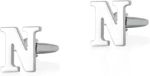 Mens Cufflink, Cuff Links Mens Letter Cuff Links Mens Overnight for Son, Father, Husband, Boyfriend