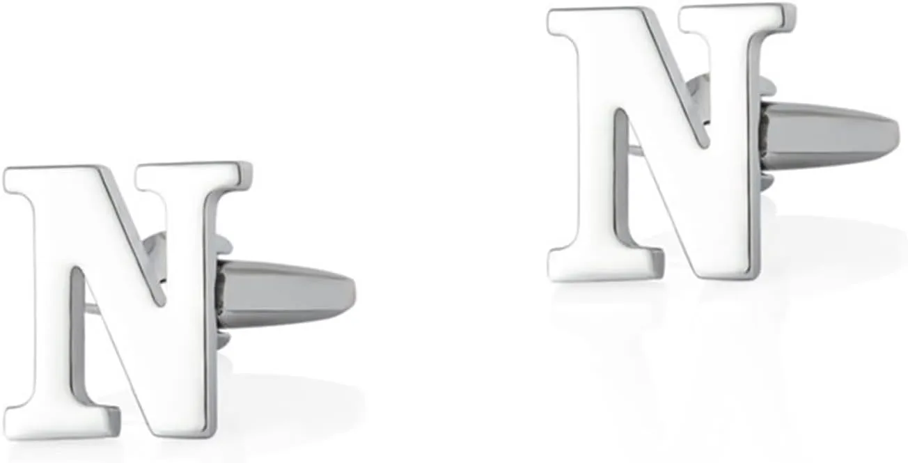 Mens Cufflink, Cuff Links Mens Letter Cuff Links Mens Overnight for Son, Father, Husband, Boyfriend
