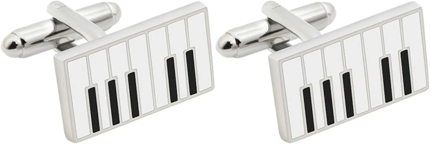 Mens Cufflink Set, Cuff Links for Groom from Bride Note with Cubic Zirconia Alloy
